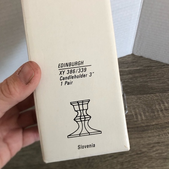 Mikasa Edinburgh Crystal Candlestick Holders - Picture 12 of 12